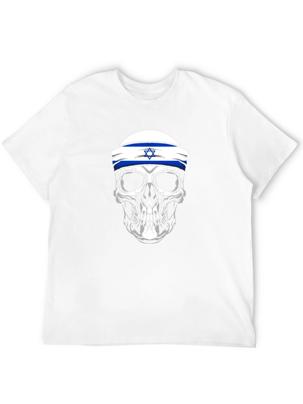 Skull with Israel Flag Headband T-Shirt
