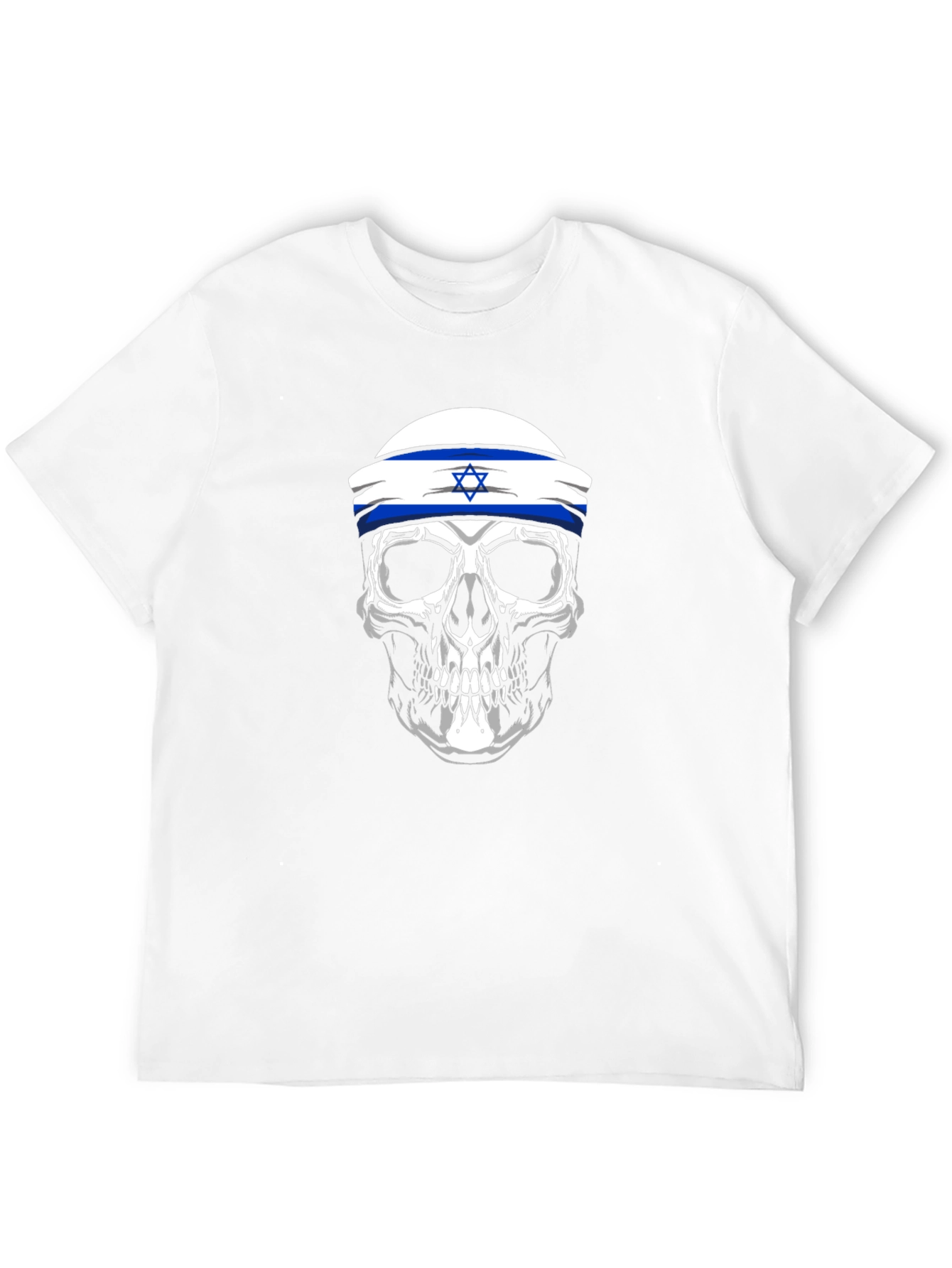 Skull with Israel Flag Headband T-Shirt