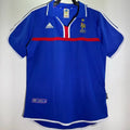 2000 France Home Blue Retro Soccer Jersey Front