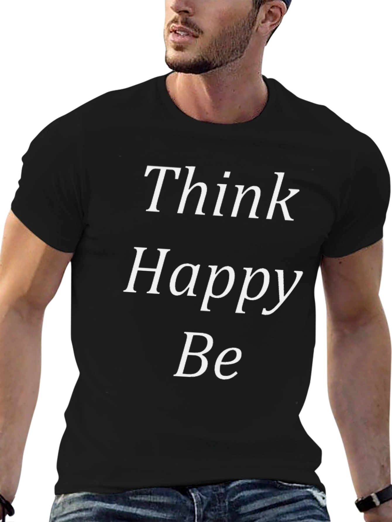 Think Happy Be Black Graphic Tee