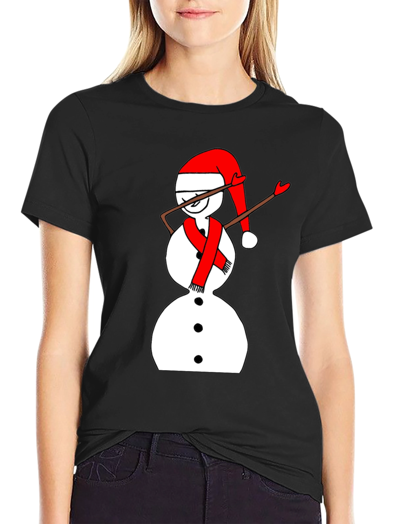 Dabbing Snowman Christmas T-Shirt