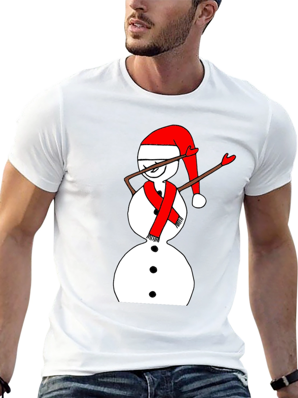 Dabbing Snowman Christmas T-Shirt