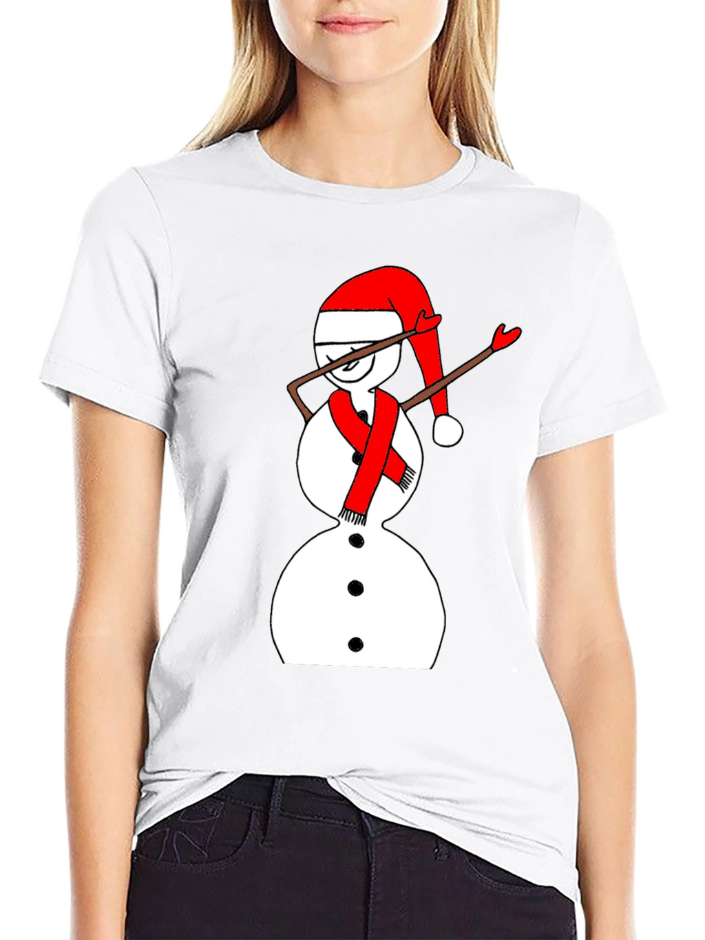 Dabbing Snowman Christmas T-Shirt