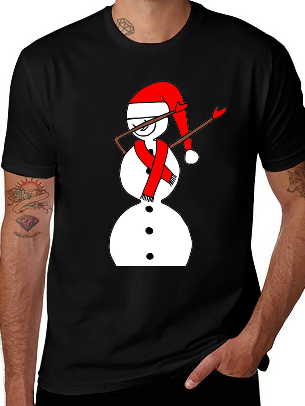 Dabbing Snowman Christmas T-Shirt