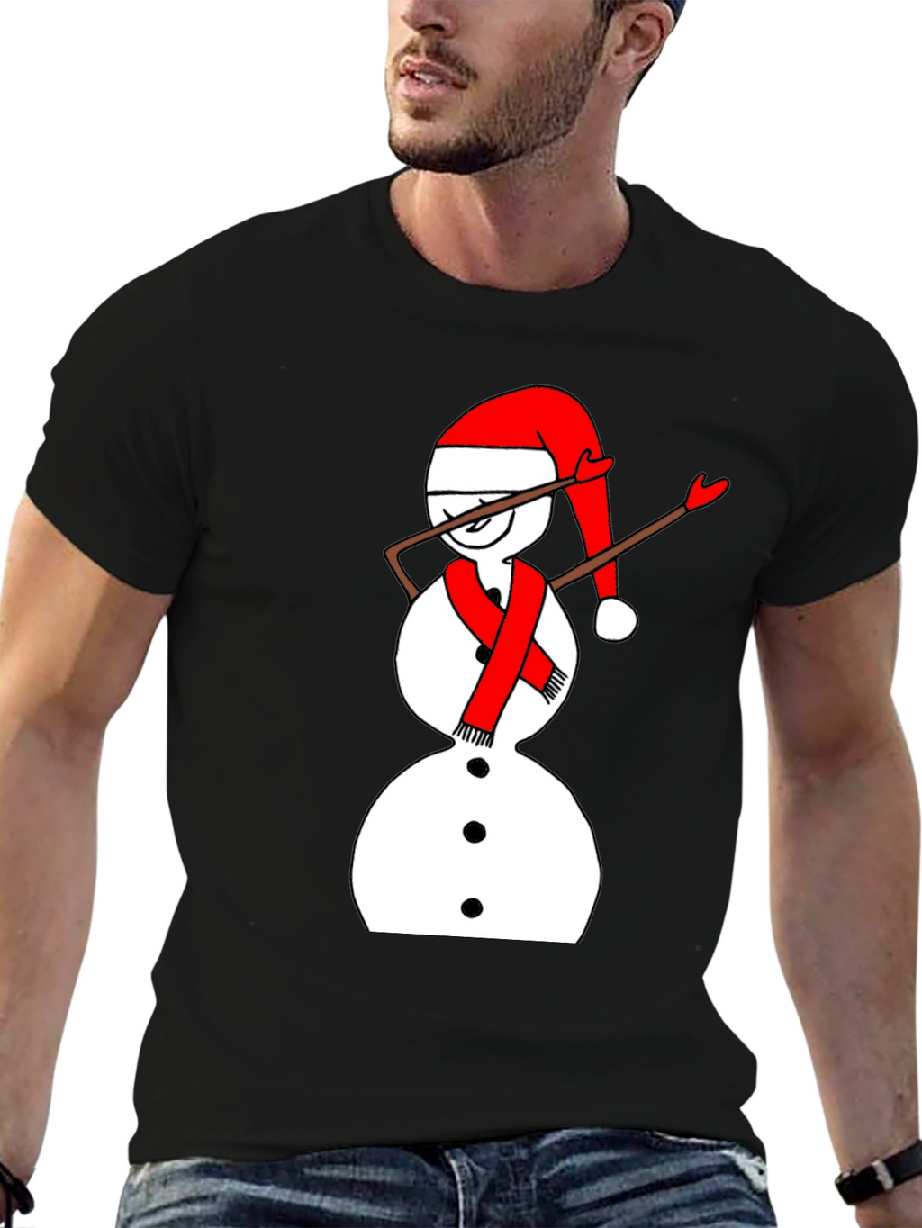 Dabbing Snowman Christmas T-Shirt