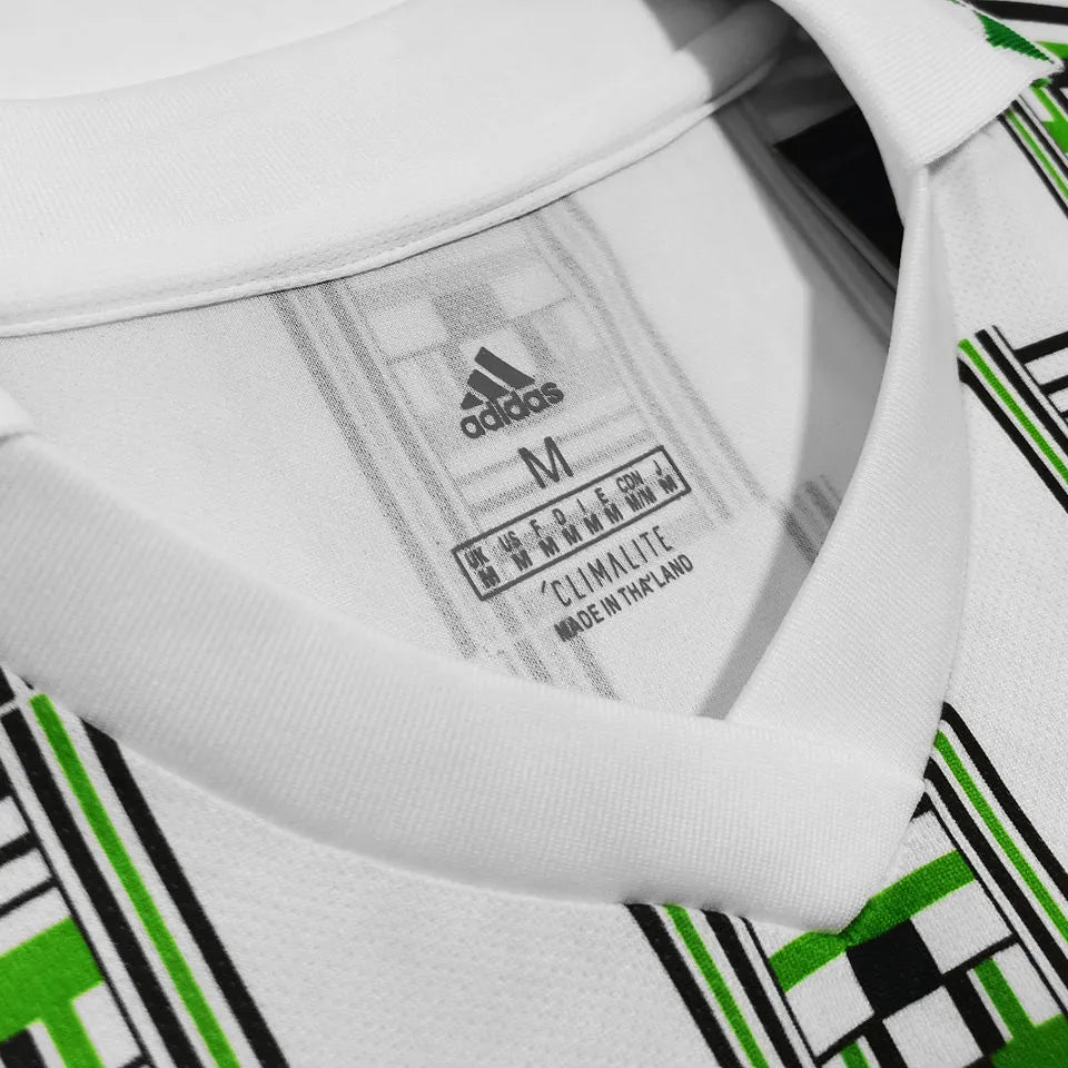 1994 Nigeria White Retro Soccer Jersey Detail 1