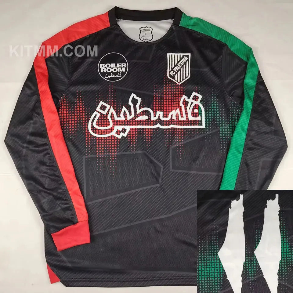 2024 Palestine Pink Fans Soccer Jersey Detail 2
