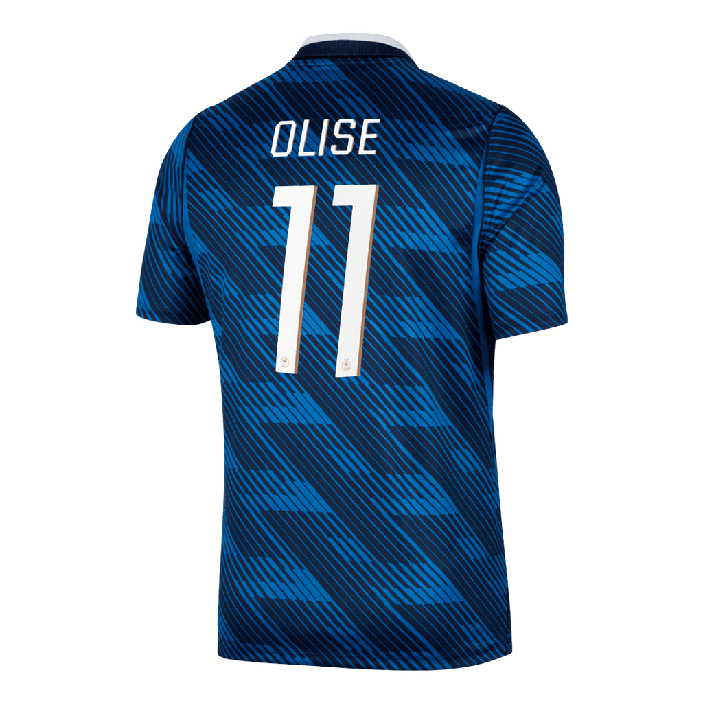 OLISE #11 France Home Soccer Jersey World Cup 2026 Blue Back