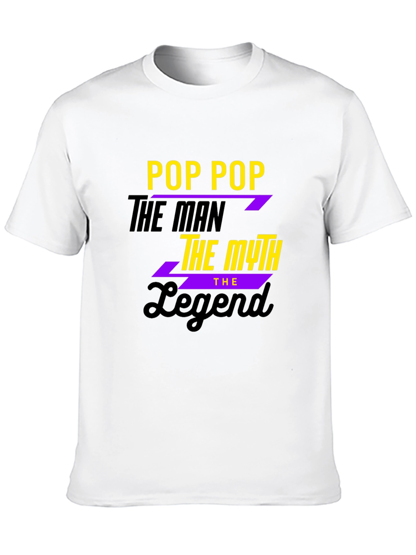 Pop Pop The Man The Myth The Legend Black T-Shirt