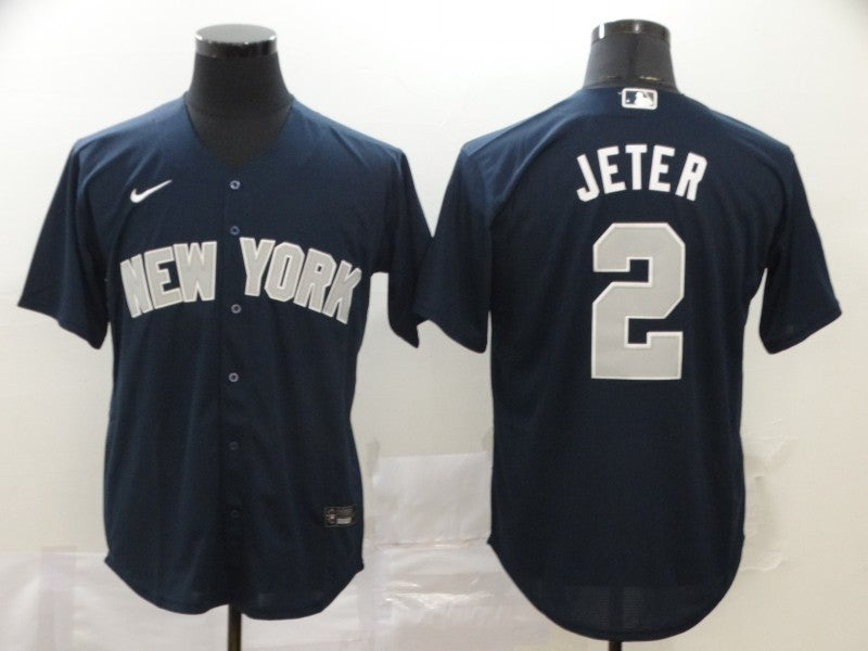 Men's New York Yankees Derek Jeter #2 Navy Replica Player Jerseys
