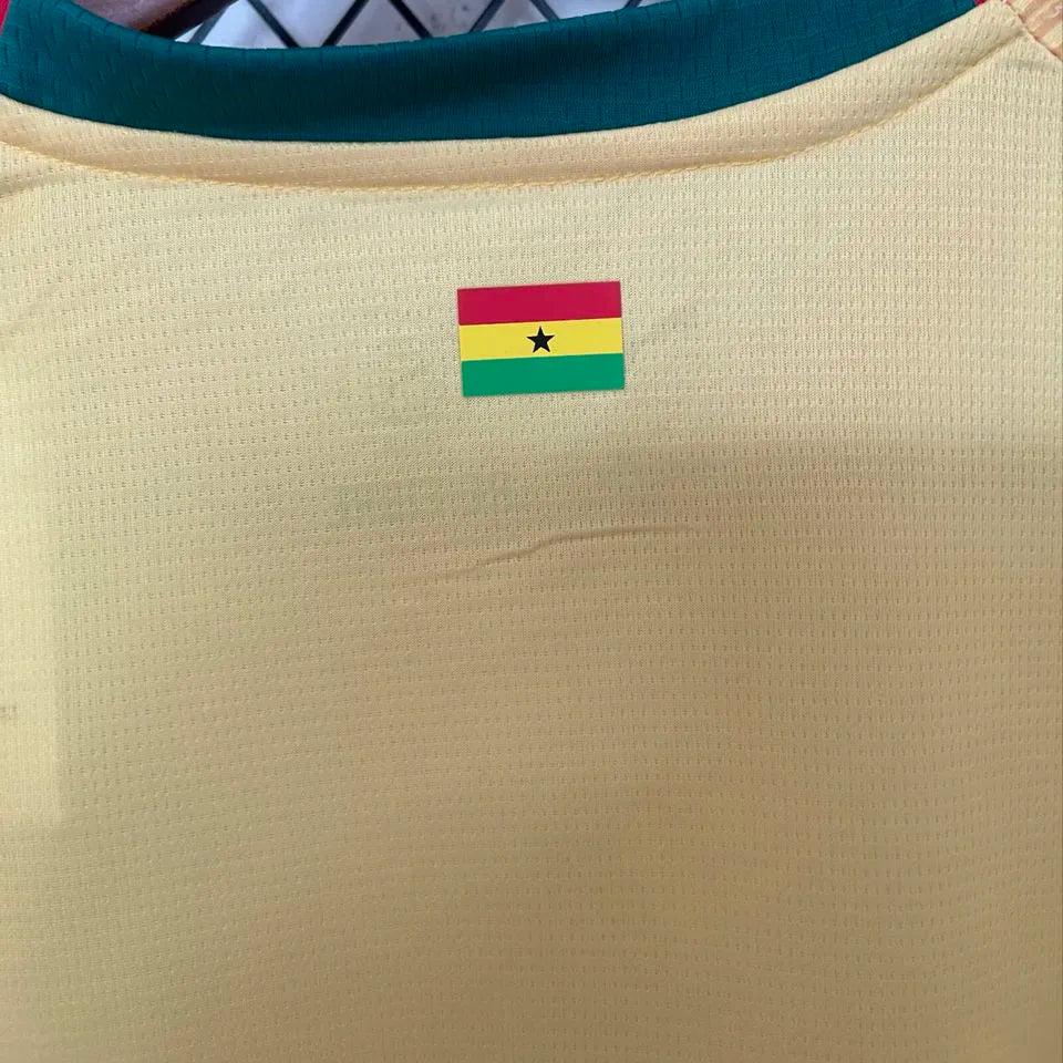 2026/27 Ghana Away Yellow Fans Soccer Jersey Detail 2