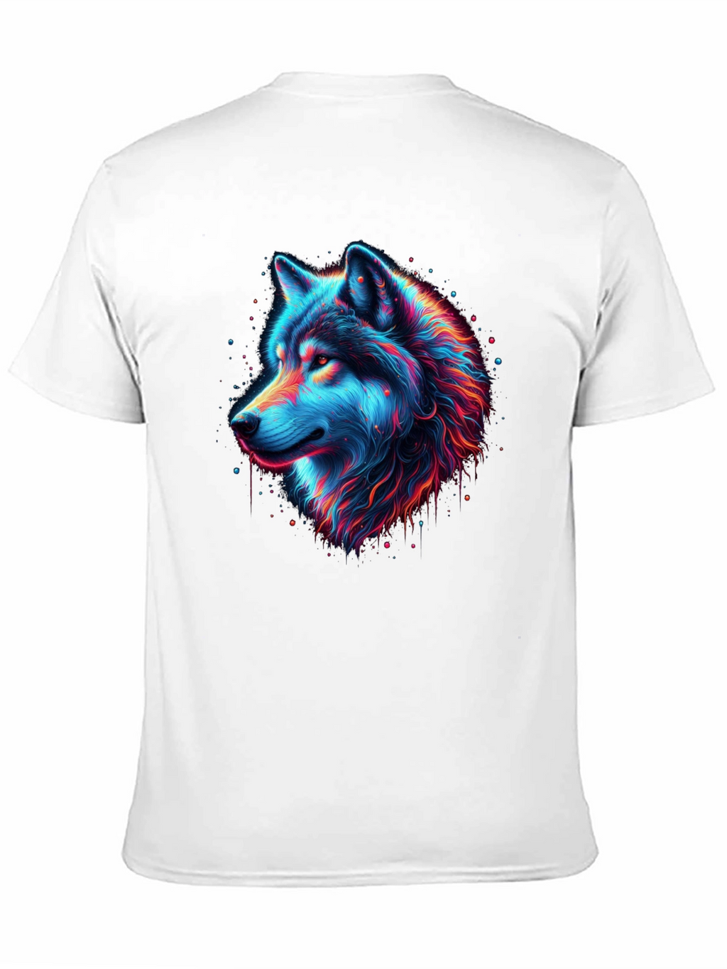 Neon Wolf Graphic T-Shirt - Mens Black Tee