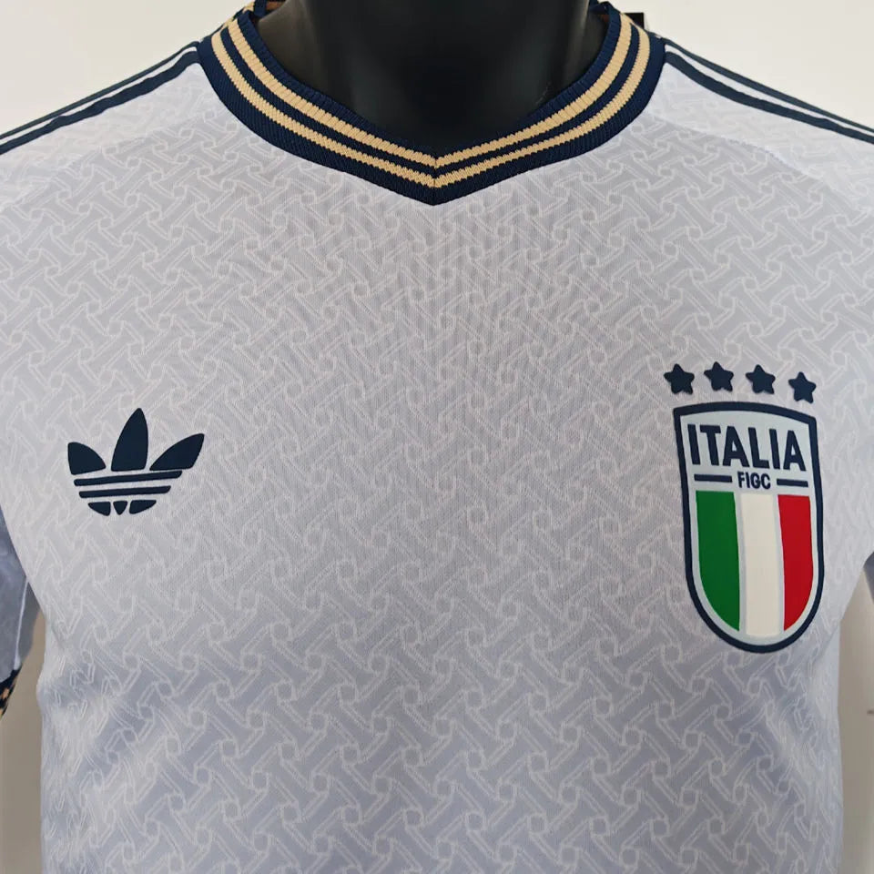 2026/27 Italy Away White Player Version Soccer Jersey Detail 1