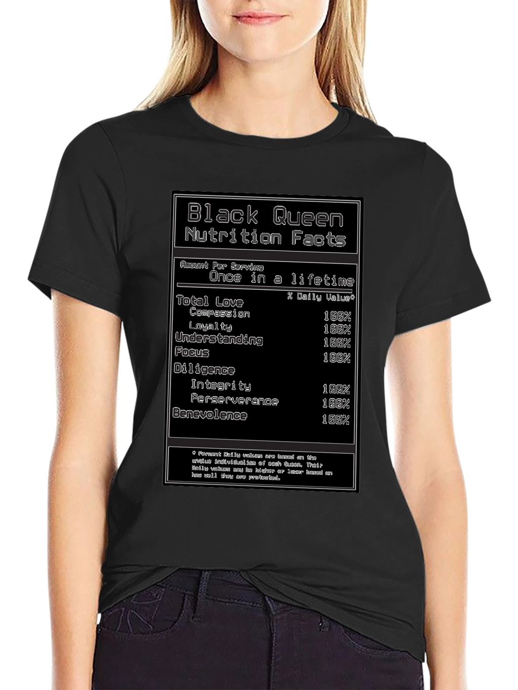 Black Queen Nutrition Facts T-Shirt