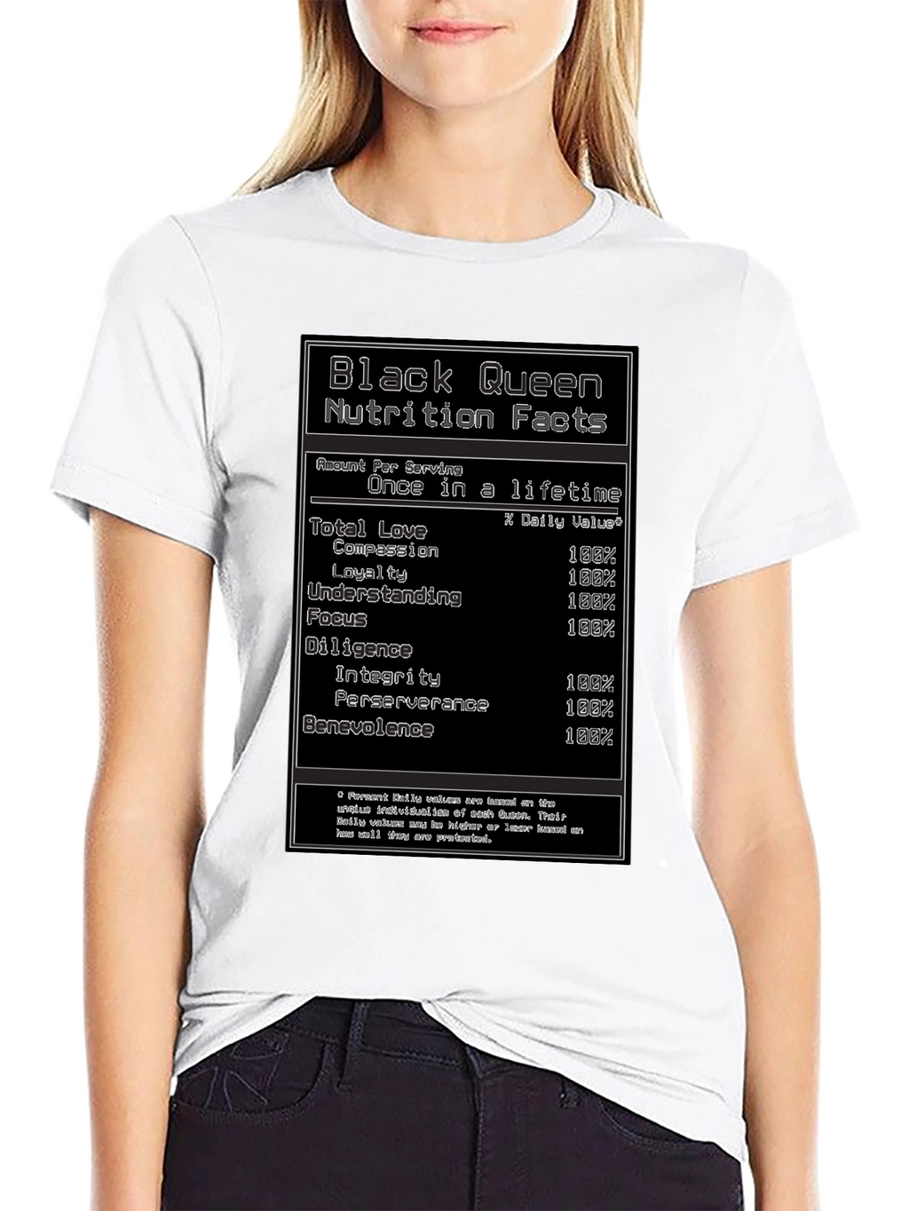 Black Queen Nutrition Facts T-Shirt
