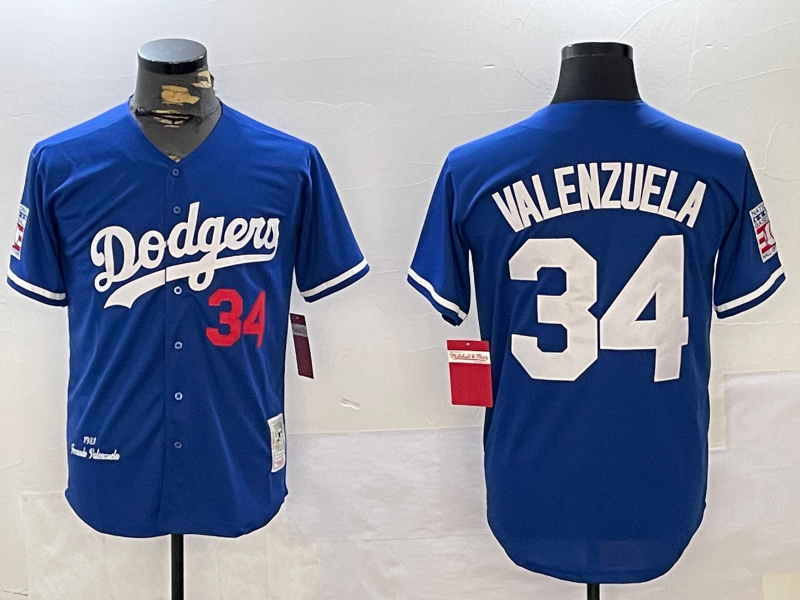 Men's Los Angeles Dodgers Fernando Valenzuela #34 Royal 1981 World Series Baseball Jerseys
