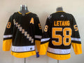 Men's Pittsburgh Penguins Kris Letang #58 Black Player Game Jerseys