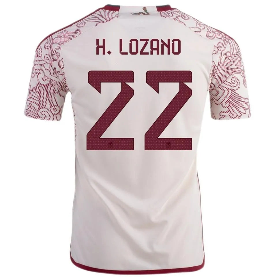 H. LOZANO #22 Mexico 1:1 Quality Away Fans Soccer Jersey ★★ Front
