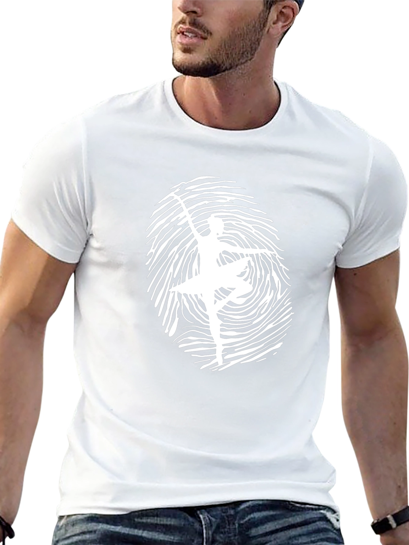 Ballerina Fingerprint Graphic Tee - Unique Design