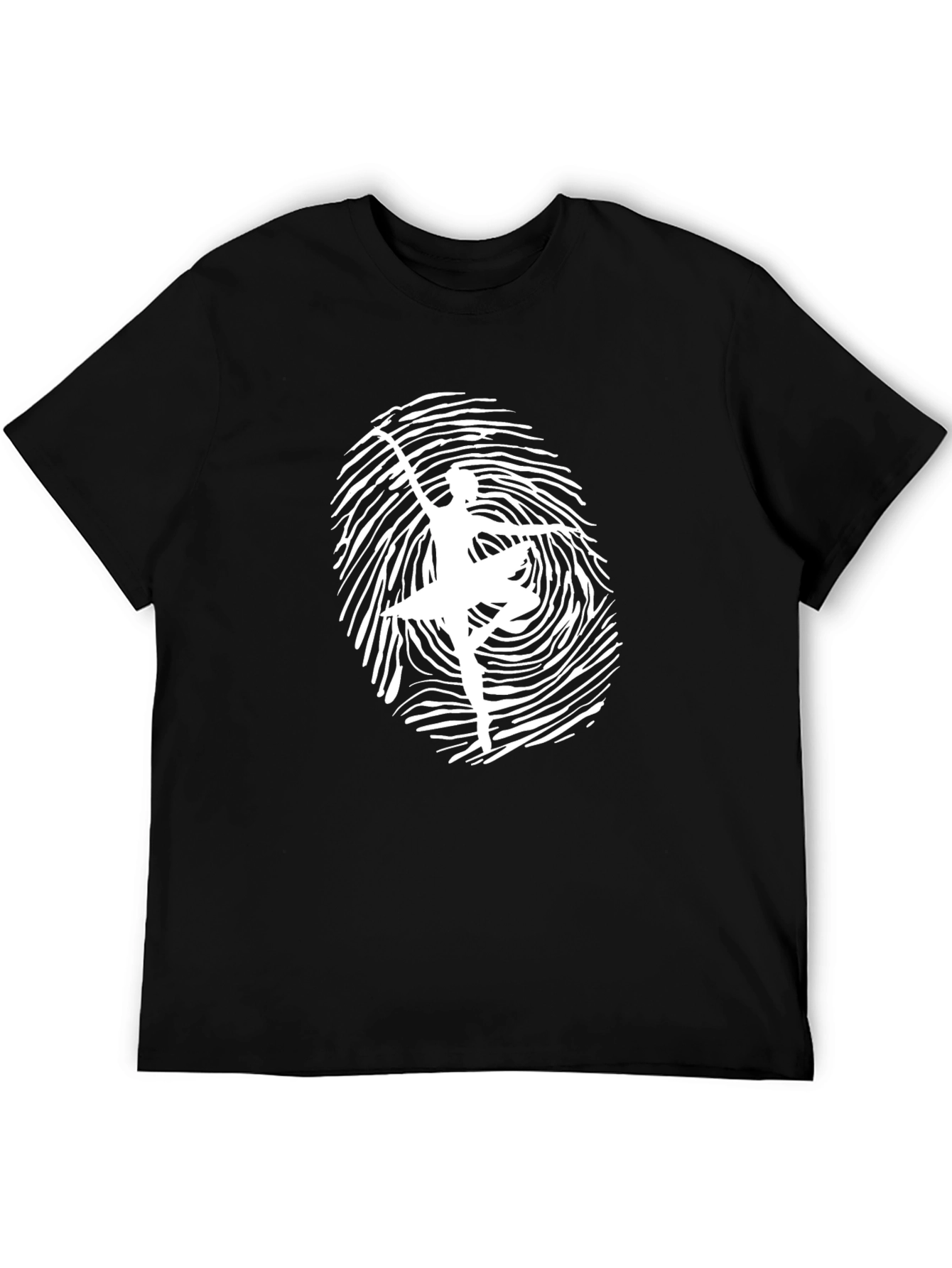 Ballerina Fingerprint Graphic Tee - Unique Design