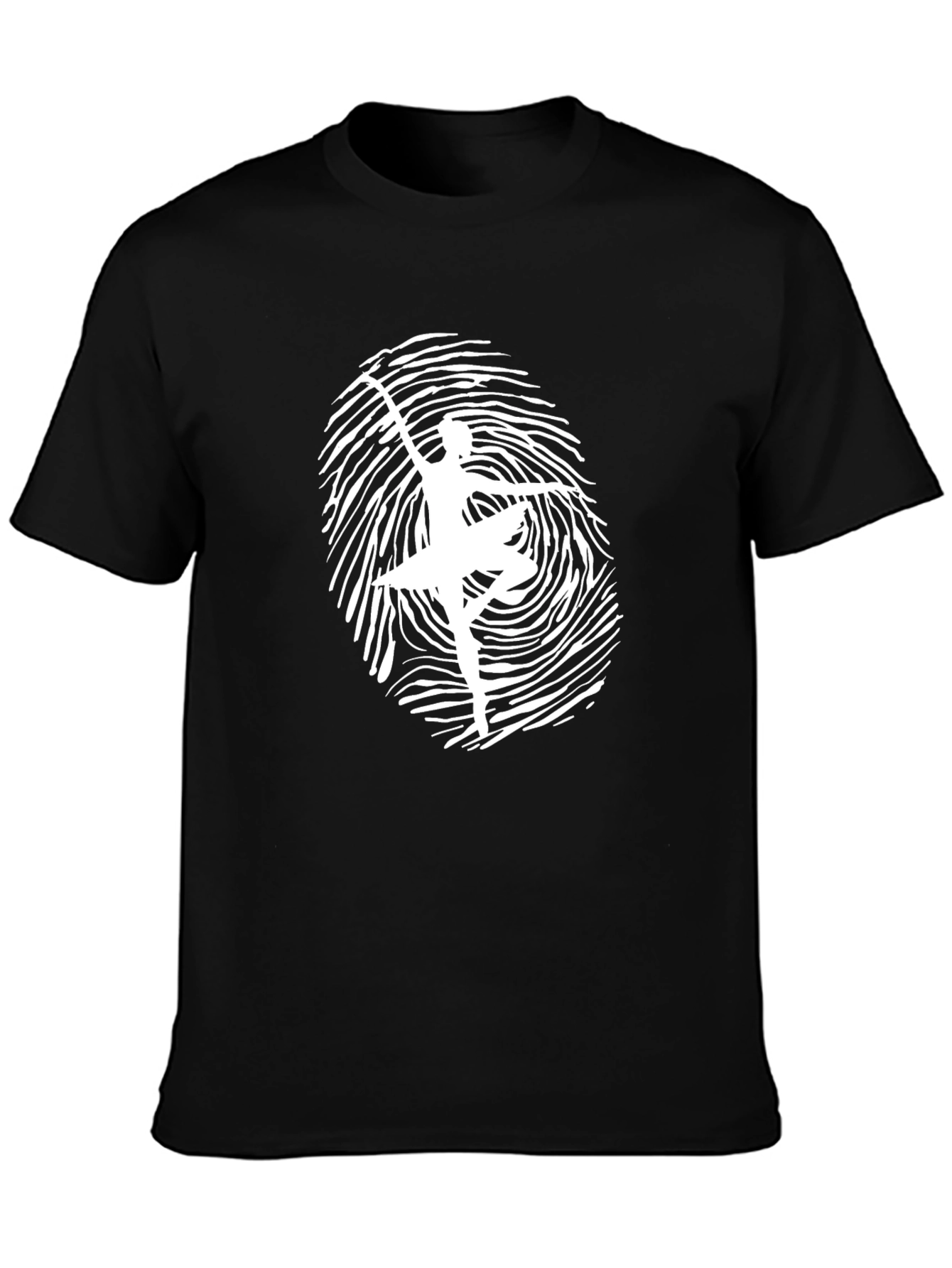 Ballerina Fingerprint Graphic Tee - Unique Design