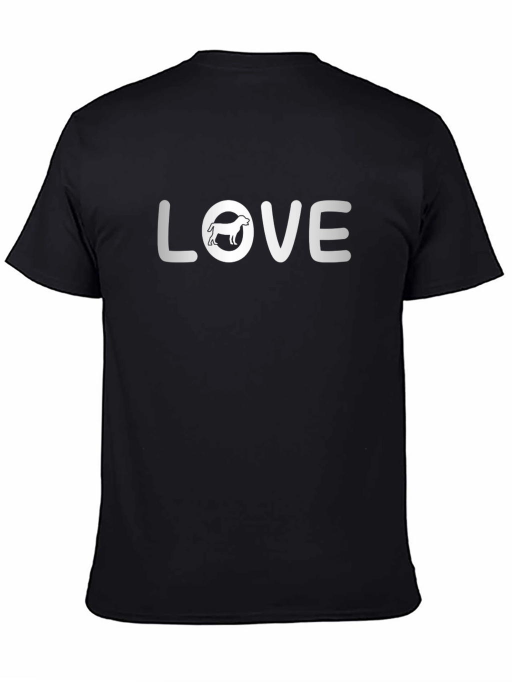 Dog Lover Black T-Shirt with LOVE Dog Graphic
