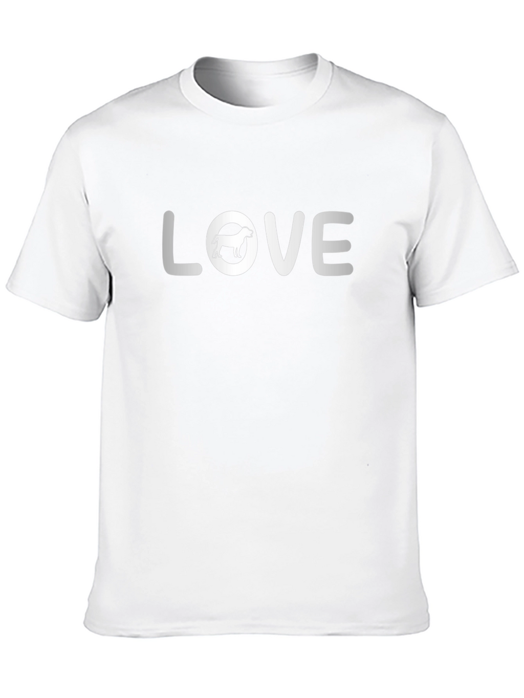 Dog Lover Black T-Shirt with LOVE Dog Graphic