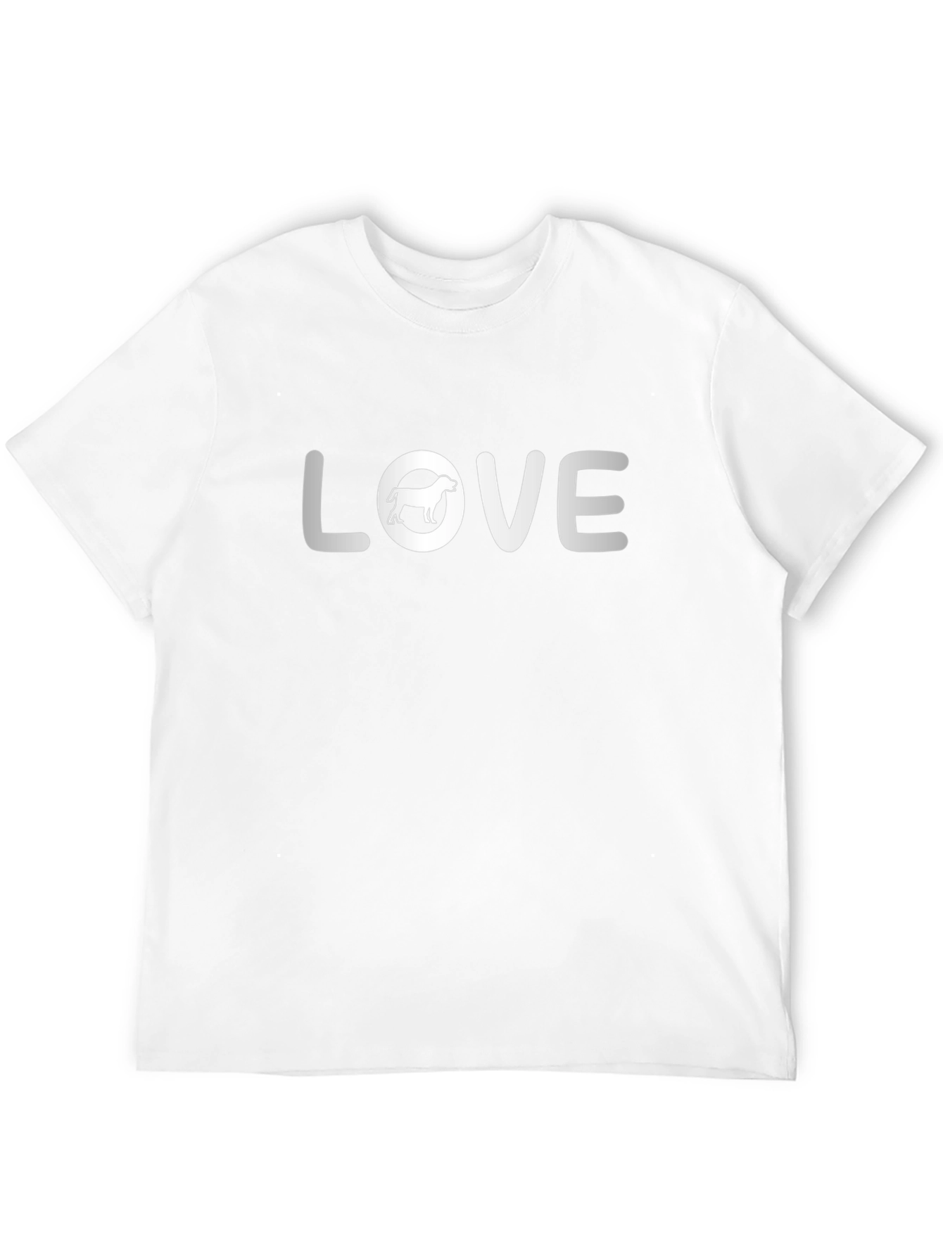 Dog Lover Black T-Shirt with LOVE Dog Graphic
