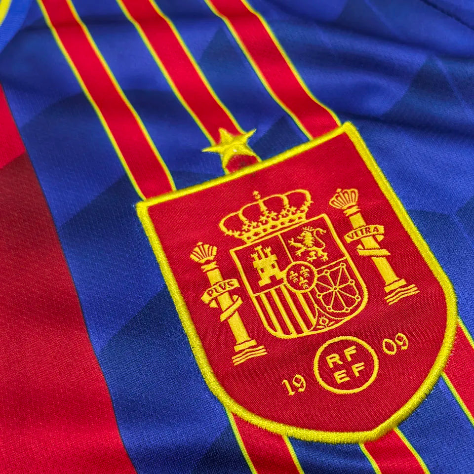 2025/26 Spain Special Edition Red Fans Soccer Jersey Detail 1