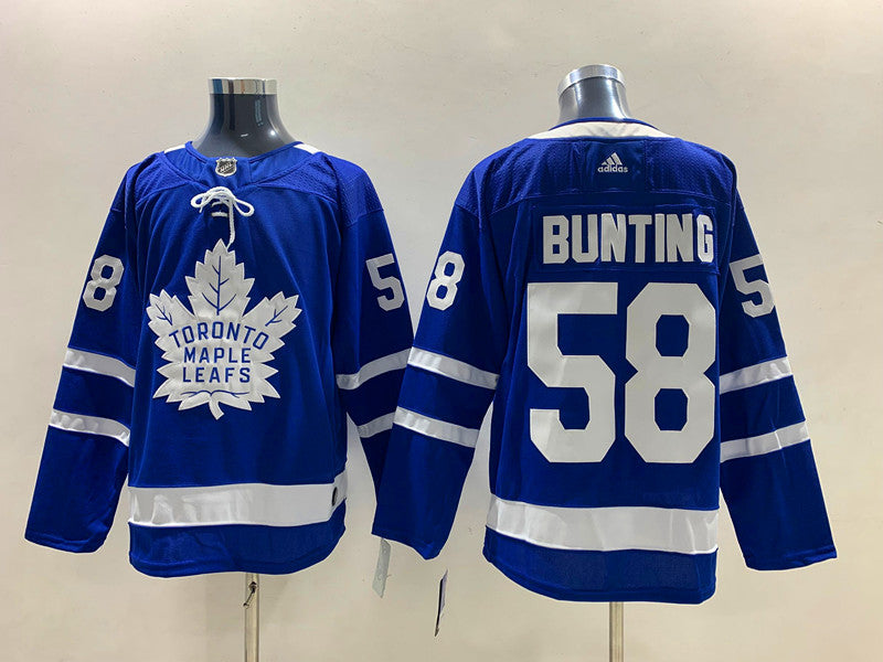 Men's Toronto Maple Leafs Michael Bunting #58 Blue Player Game Jerseys
