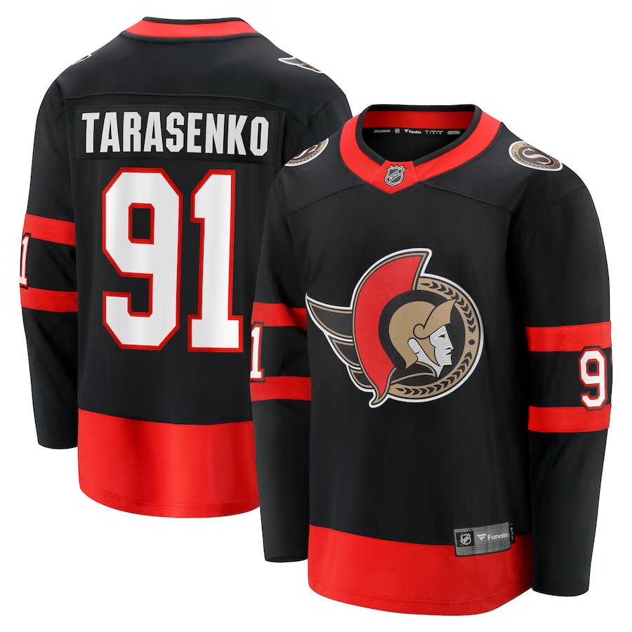 Men's Ottawa Senators Vladimir Tarasenko #91 Black Player Jerseys