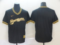 Men's Milwaukee Brewers Black Replica Blank Jerseys