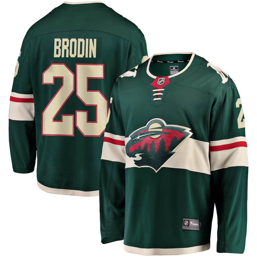 Men's Minnesota Wild Jonas Brodin #25 Green Breakaway Jerseys