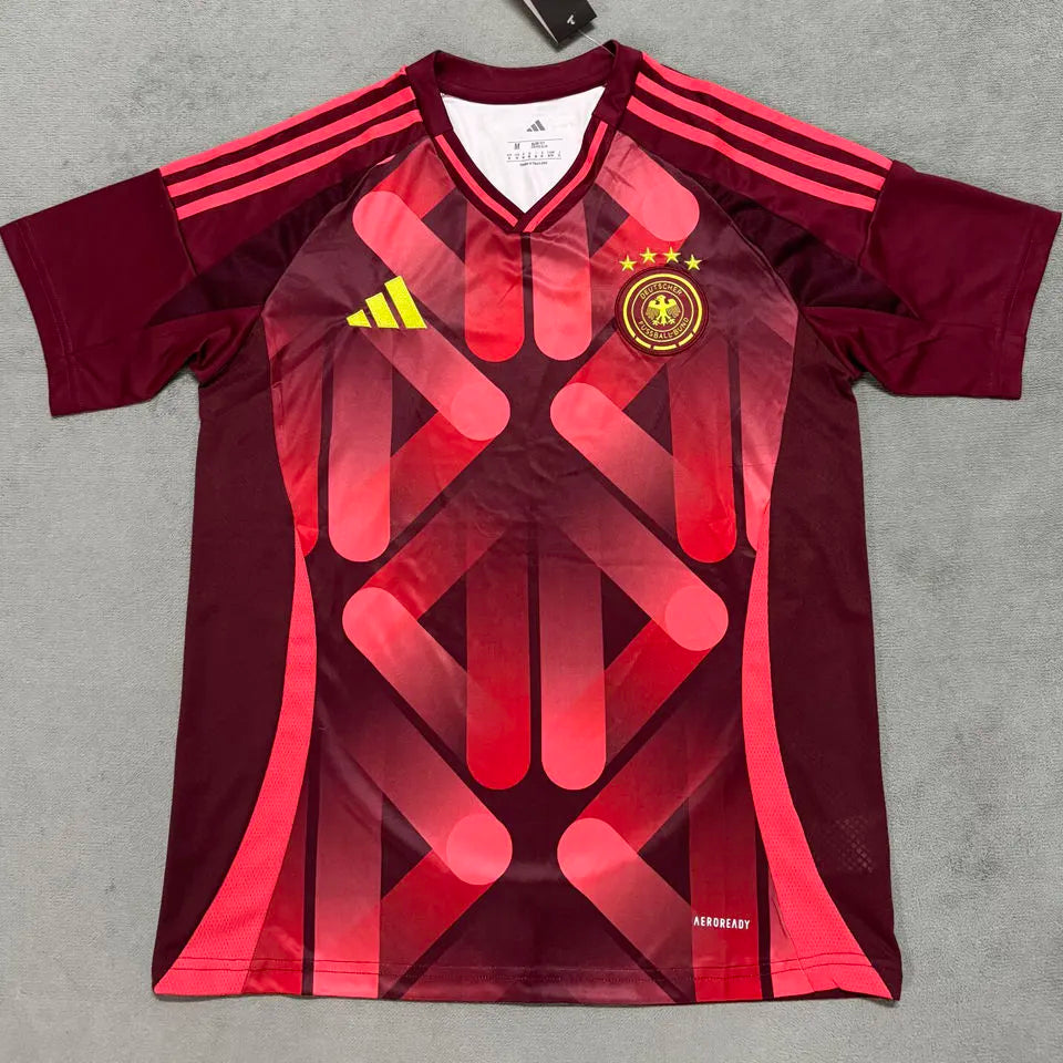 2025/26 Germany Away Red Fans Soccer Jersey ((4 Star 四星） Front