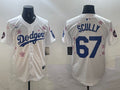 Men's Los Angeles Dodgers Vince Scully #67 White Player Jerseys