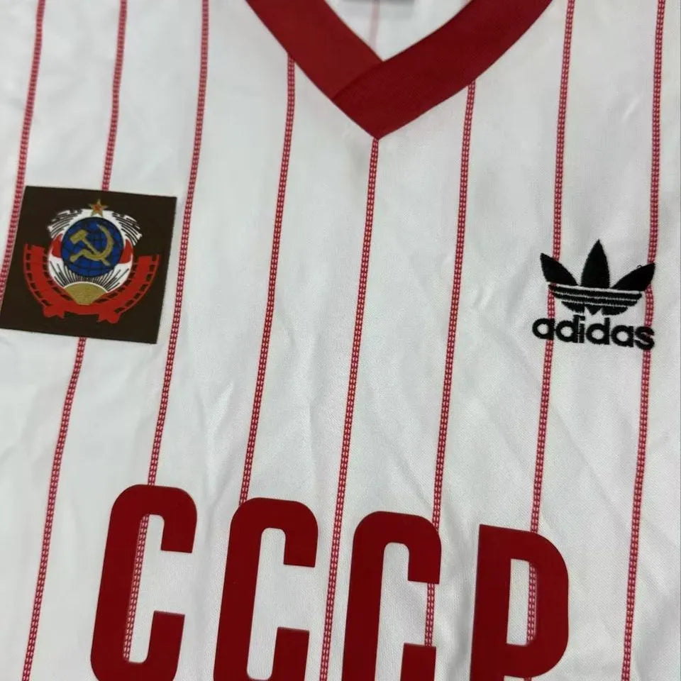 1982/1983 CCCP Away White Retro Soccer Jersey Detail 1