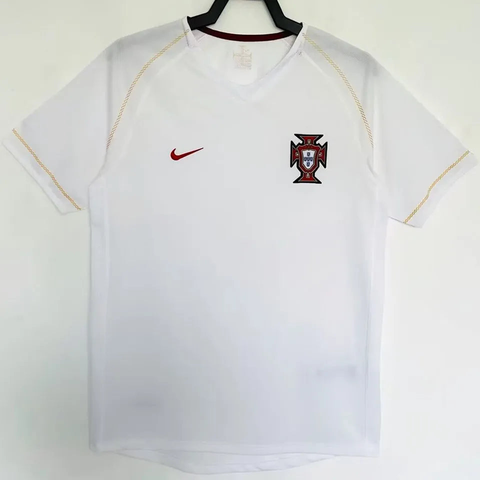2006 Portugal Third White Retro Soccer Jersey Front