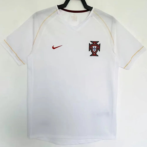 2006 Portugal Third White Retro Soccer Jersey Front
