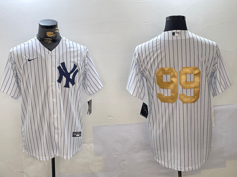 Men's New York Yankees Aaron Judge #99 White Game Jerseys