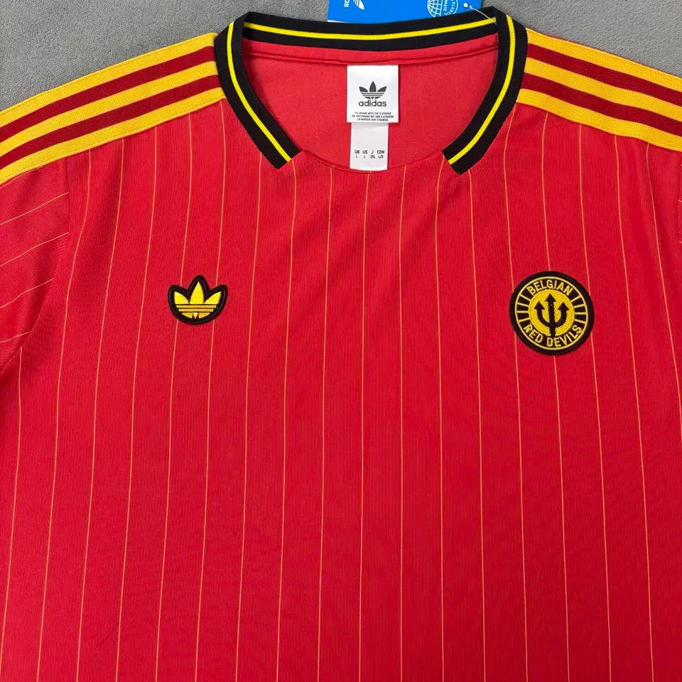 2026/27 Belgium Retro Style Fans Soccer Jersey Detail 1
