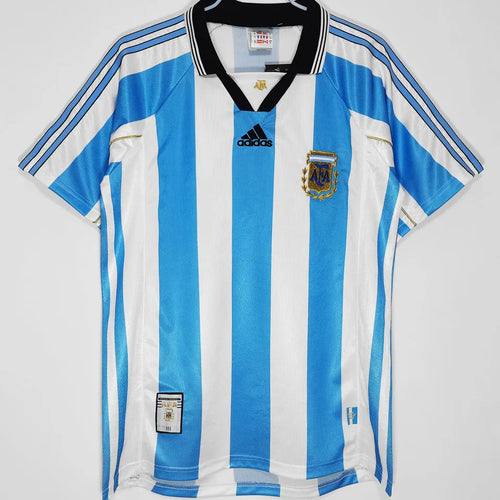 1998/99 Argentina Home Retro Soccer Jersey Front