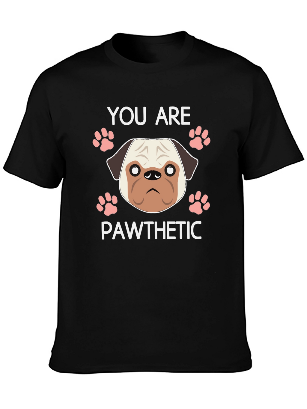 Pawthetic Pug Graphic T-Shirt