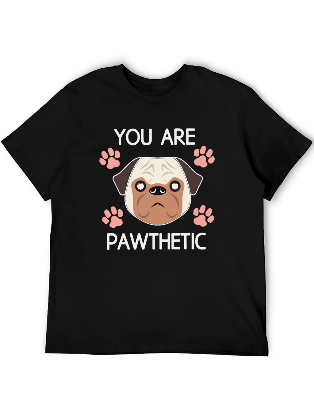 Pawthetic Pug Graphic T-Shirt