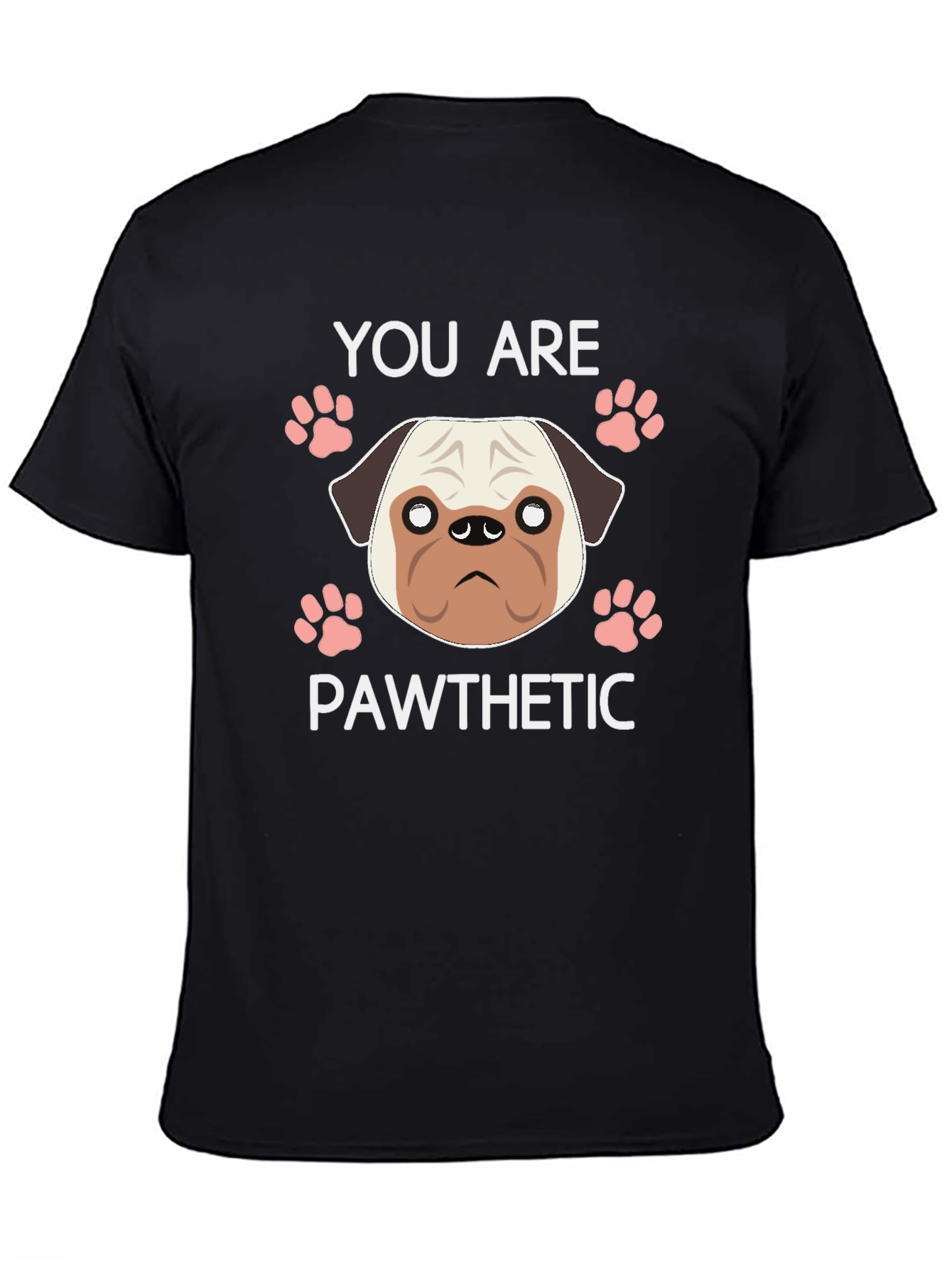 Pawthetic Pug Graphic T-Shirt