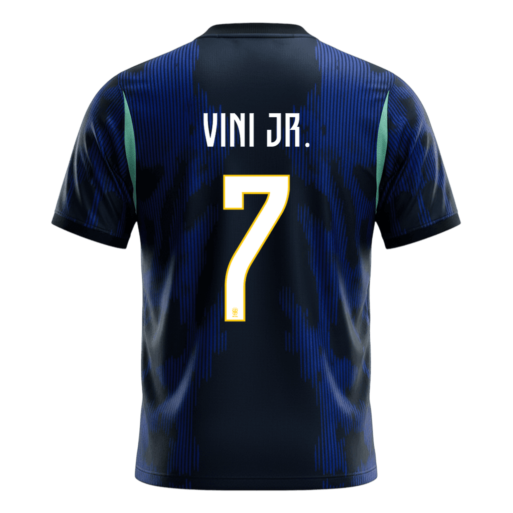 VINI JR. #7 Brazil Away Soccer Jersey World Cup 2026 Navy Image 3