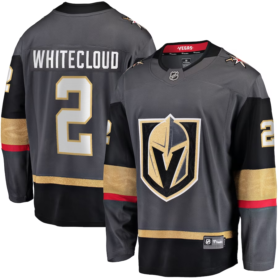Men's Vegas Golden Knights Zach Whitecloud #2 Gray Breakaway Player Jerseys