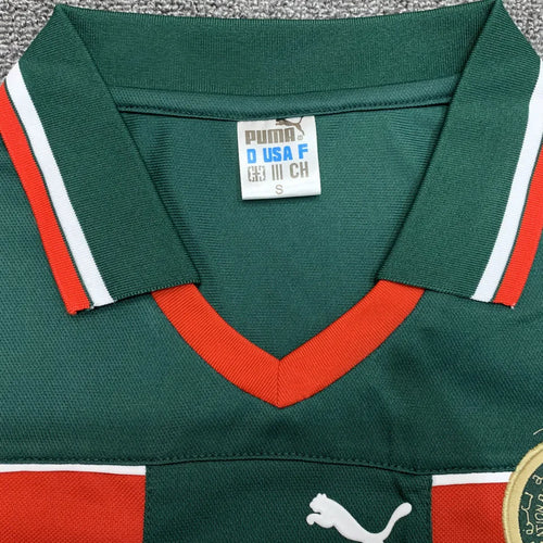 1998 Morocco Green Retro Soccer Jersey Back