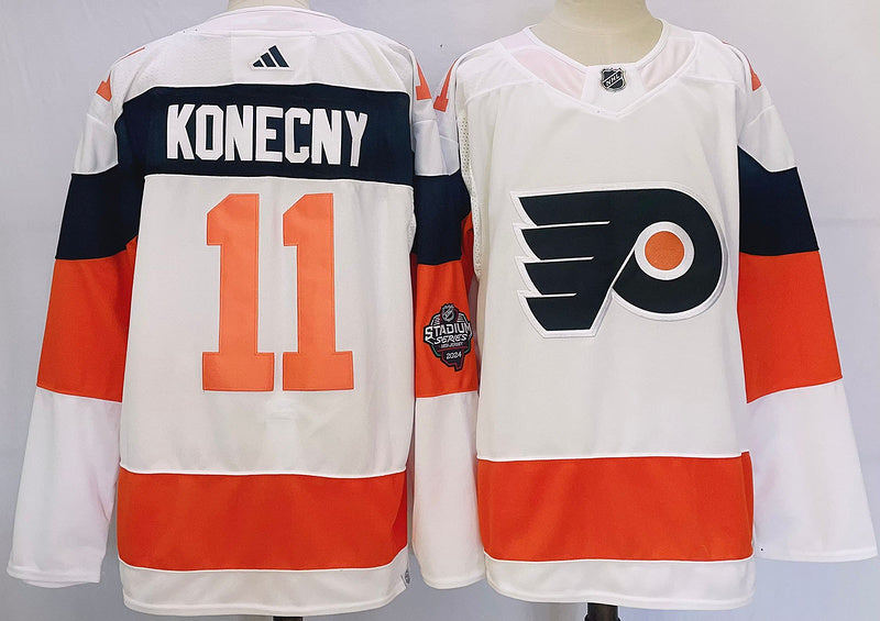 Men's Philadelphia Flyers Travis Konecny #11 White Player Jerseys