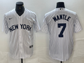 Men's New York Yankees Mickey Mantle #7 White Limited Jerseys