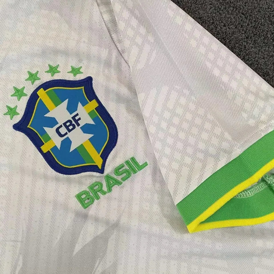 2022/23 Brazil Special Edition White Fans Soccer Jersey Detail 3